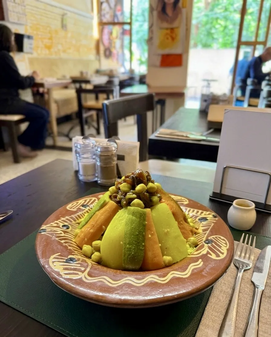 A traditional clay dish of vegetables at Culture Box